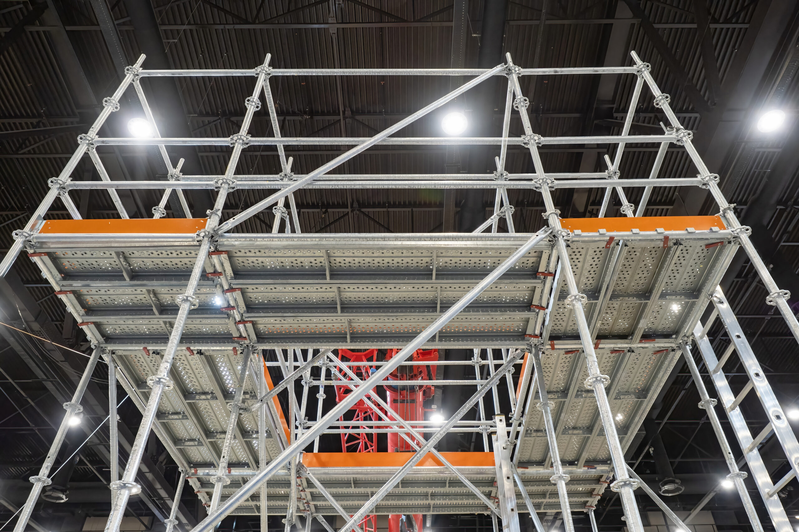 Scaffolding installed at an industrial site